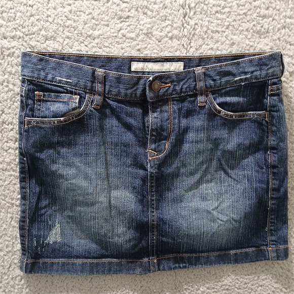Old Navy Dresses & Skirts - OLD NAVY Denim Jeans‎ Mini Skirt Womens Size 6 Medium Wash Front & Back Pockets